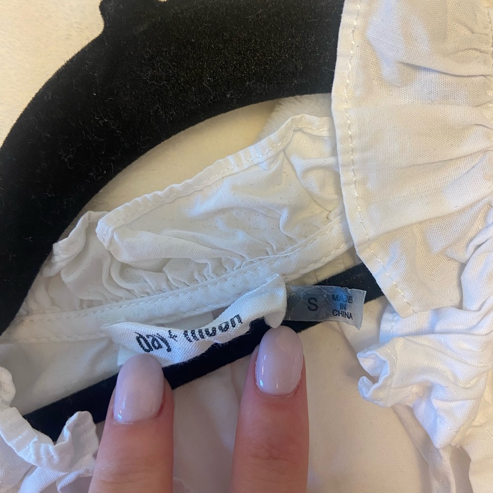 White Ruffled Tiered Mini Dress - Picture 3 of 3